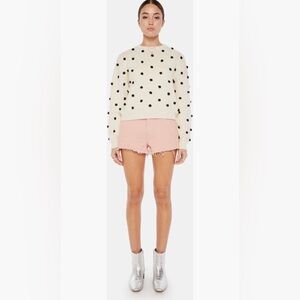 MOTHER Pompom Crewneck Sweater